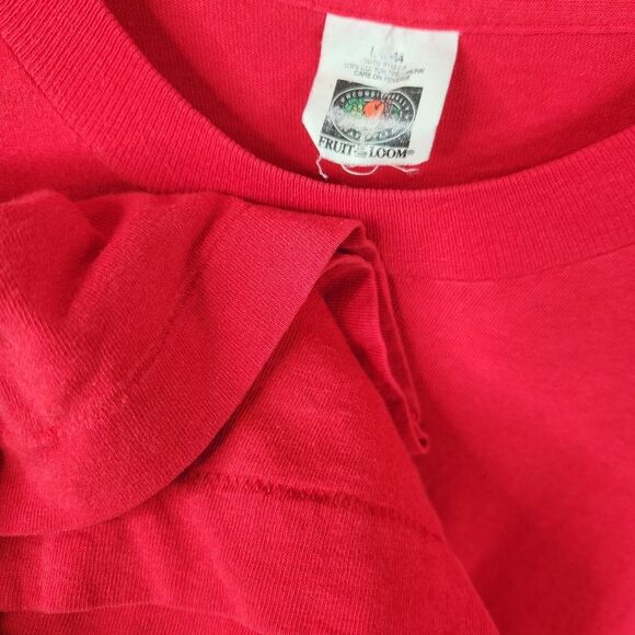 Vintage Fruit Of The Loom Short Sleeve Single Stitch Pocket Tee Large - Picture 8 of 8